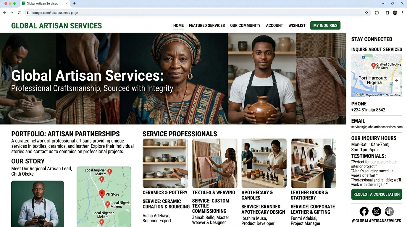 Portfolio Website for Service Professionals
